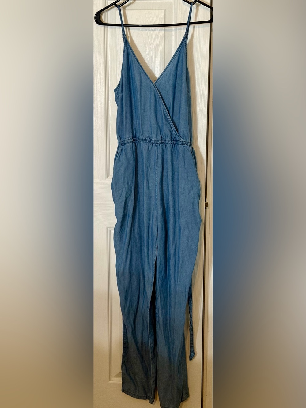 DO+BE Blue Denim Maxi Skirt with Wrap Front